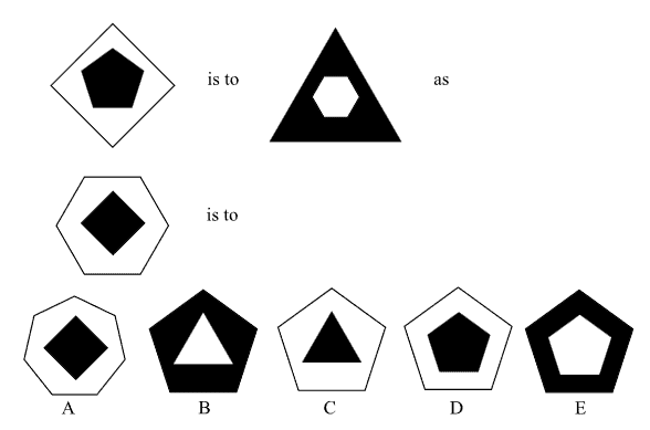 OLSAT Nonverbal Sample Question - Figural Analogy