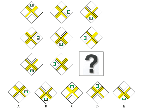 OLSAT Sample Question - Pattern Matrix