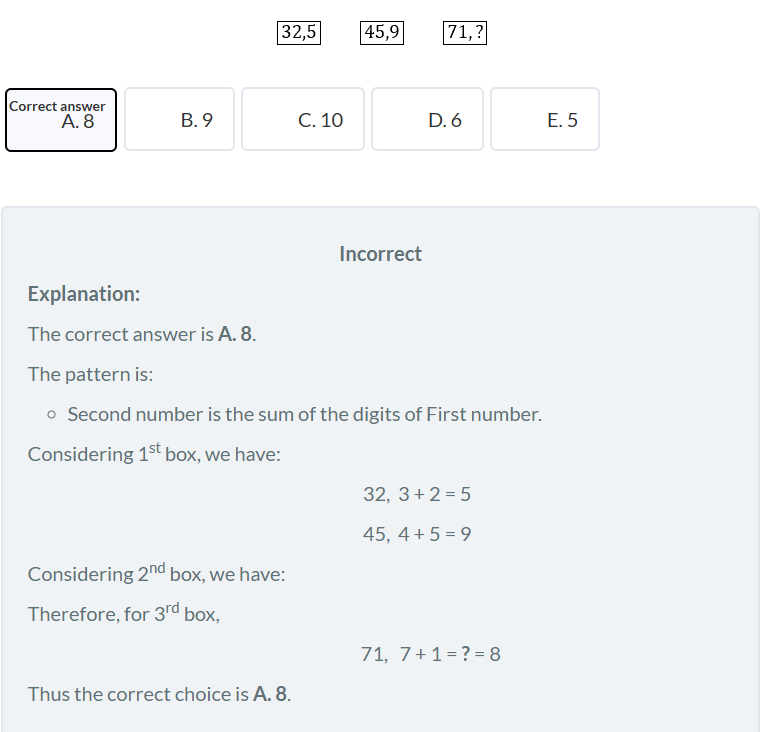 OLSAT Practice Package from GiftedReady - Example of Explanation