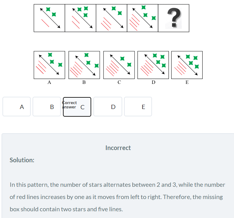 Screenshot from OLSAT Nonverbal Practice - GiftedReady